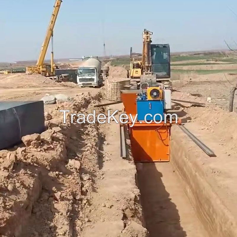 Canal Concrete Lining Machine Fully Automatic U-Shaped Ditch Forming Machine Agricultural Drainage Machine