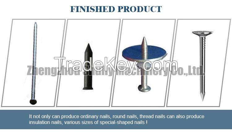 High Speed Iron Steel Automatic Wire Nails Making Machines