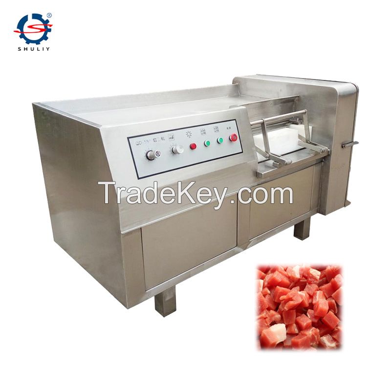 Stainless Steel Commercial Fresh Chicken Cutter Dicer Frozen Meat Cube Cut Machine