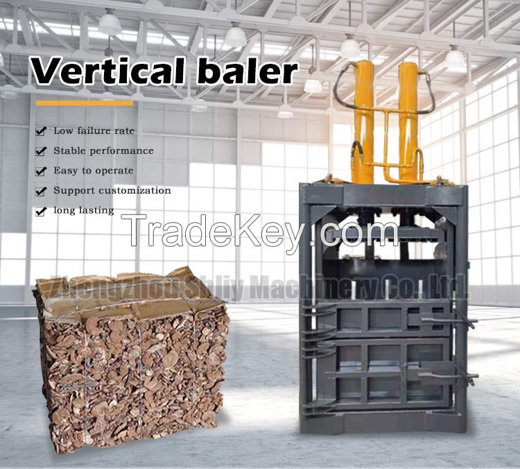 Small Vertical Hydraulic Baler Machine Cotton Baling Press