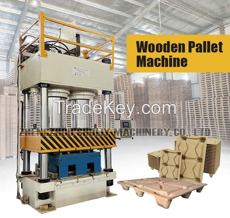 Machine to make goods supporters wooden pallets tray