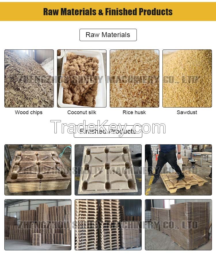 High Speed Wood Sawdust Pallet Hot Press Moulding Machine For Pallet