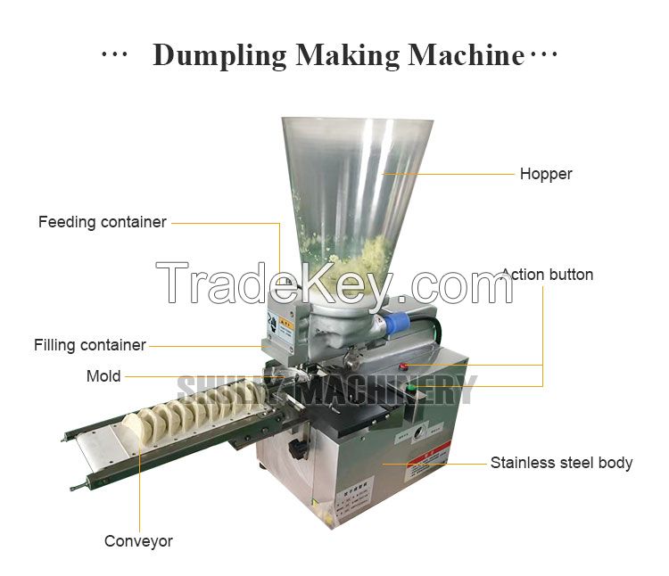 Automatic Dumpling Machine 4000 Pcs Per Hour Dumpling Making Machine