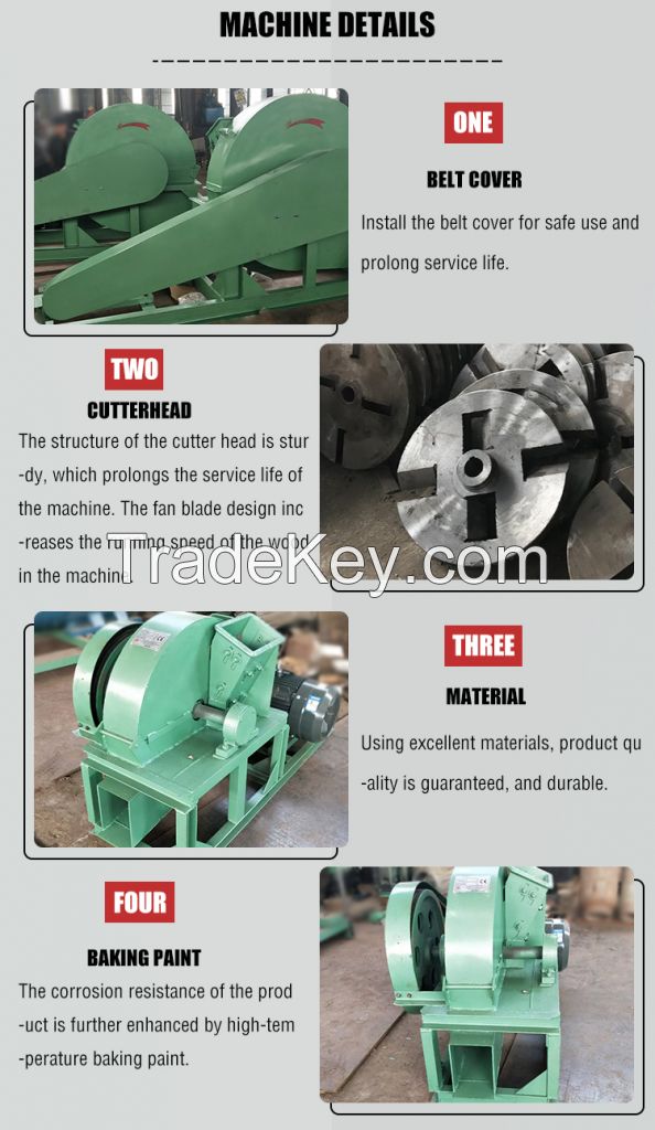 Multifunction Wood Crusher Log Grinding Shaving Machine