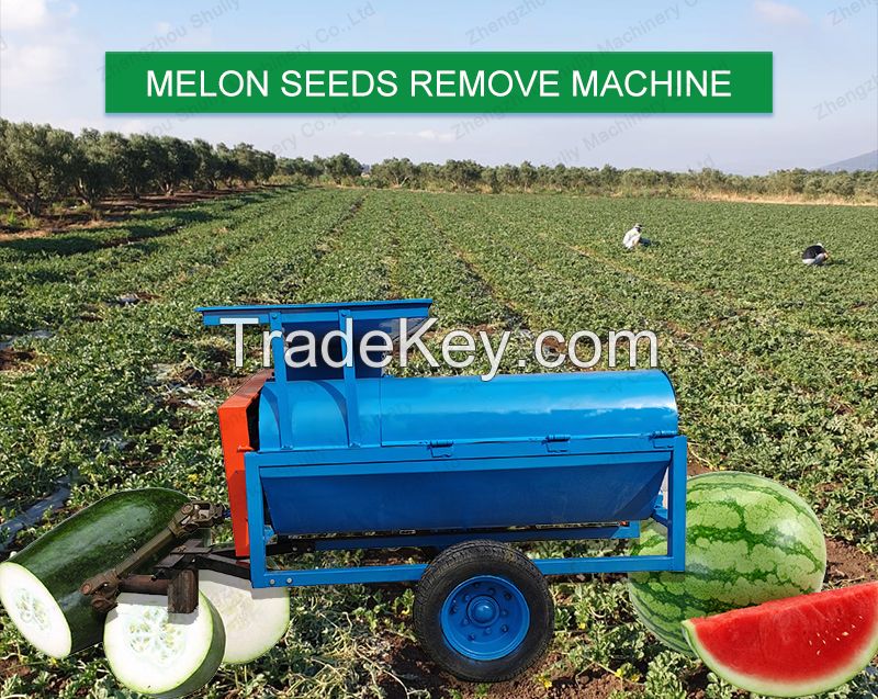 Diesel Engine Pumpkin Seeds Processing Machine Watermelon Seeds Harvester Machine