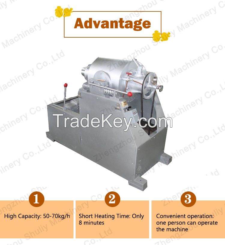 Stainless steel grain air flow puffing machine corn popping machinery airflow rice puff snacks extruder