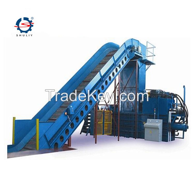 Horizontal Hydraulic Tire Press Baler Machine For Used Clothes