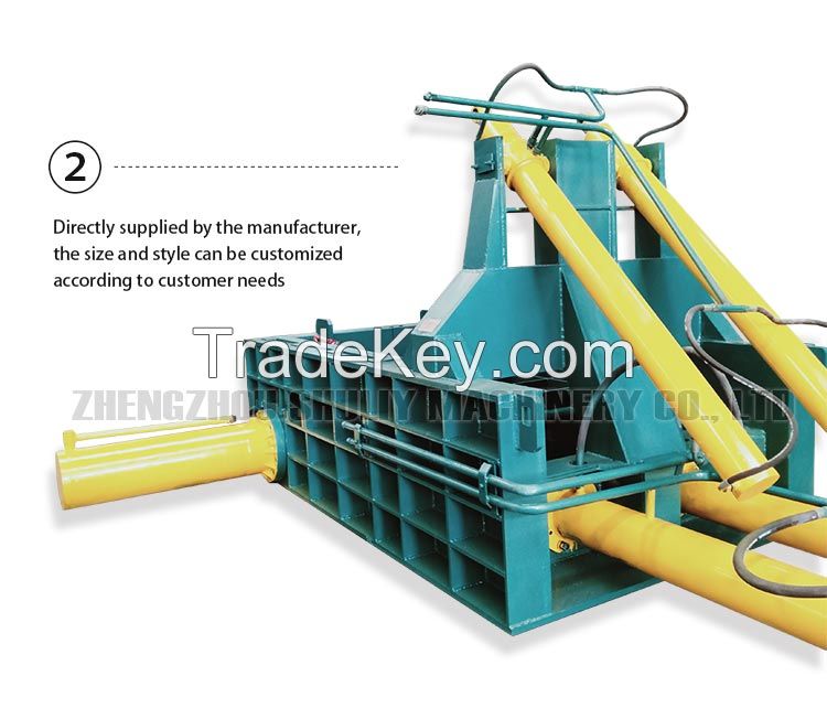 125T Aluminum Steel Hydraulic Baling Press Waste Drum Compactor Packaging Machine