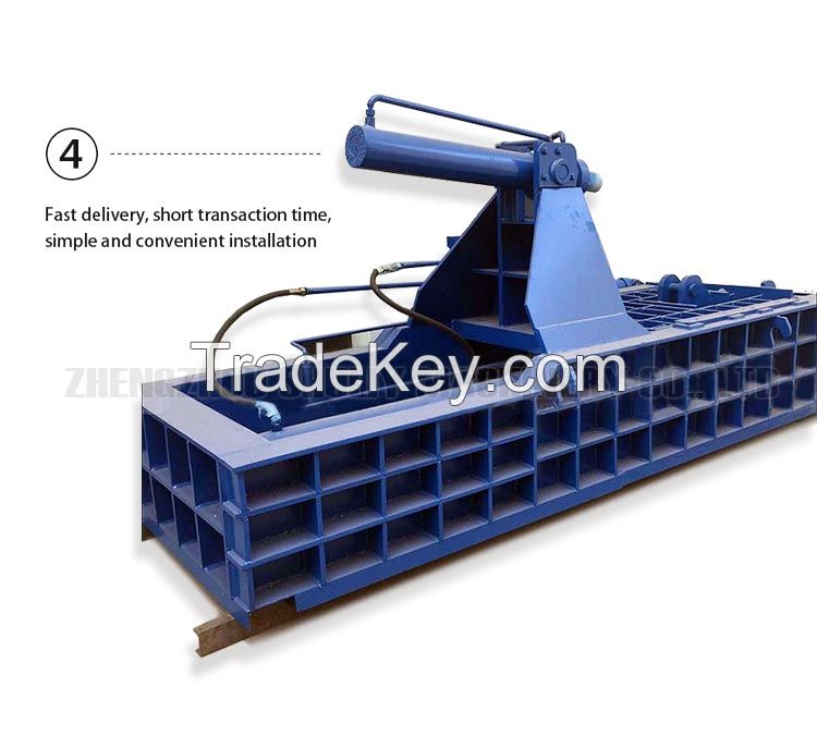 125T Aluminum Steel Hydraulic Baling Press Waste Drum Compactor Packaging Machine