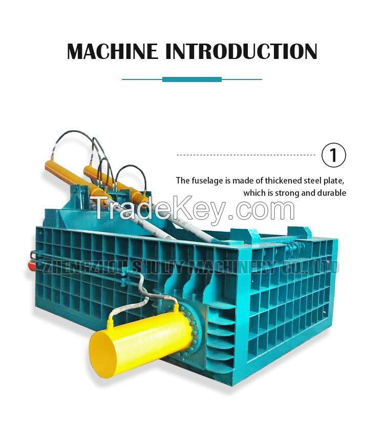 125T Aluminum Steel Hydraulic Baling Press Waste Drum Compactor Packaging Machine