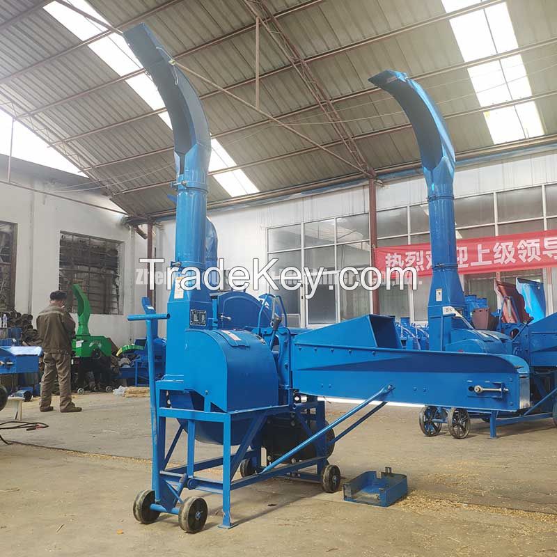 factory supply large capacity horse Silage green straw chaff cutter machine sheep feed crusher Grass forage corn silage