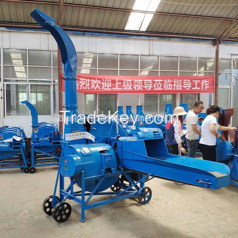 factory supply large capacity horse Silage green straw chaff cutter machine sheep feed crusher Grass forage corn silage