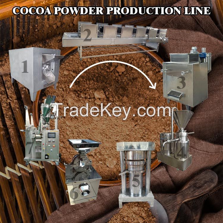 Automatic Cocoa Oil Butter Production Line Cocoa Liquor Powder Making Machine
