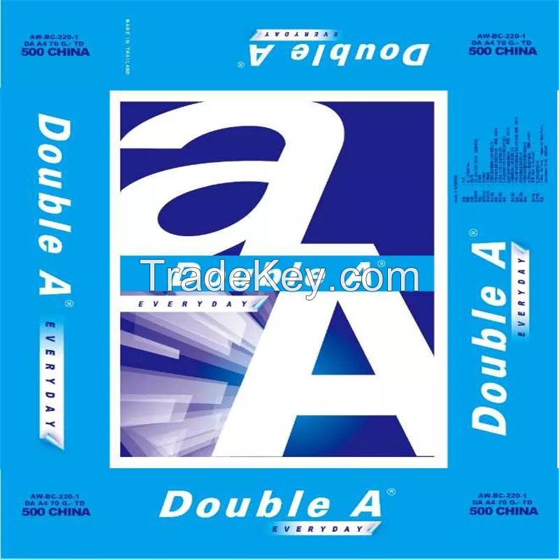 Direct Exporter Double A A4 White Copy Paper A4 Authentic A4 Copy Paper 70GSM 75GSM 80GSM 500 Sheets