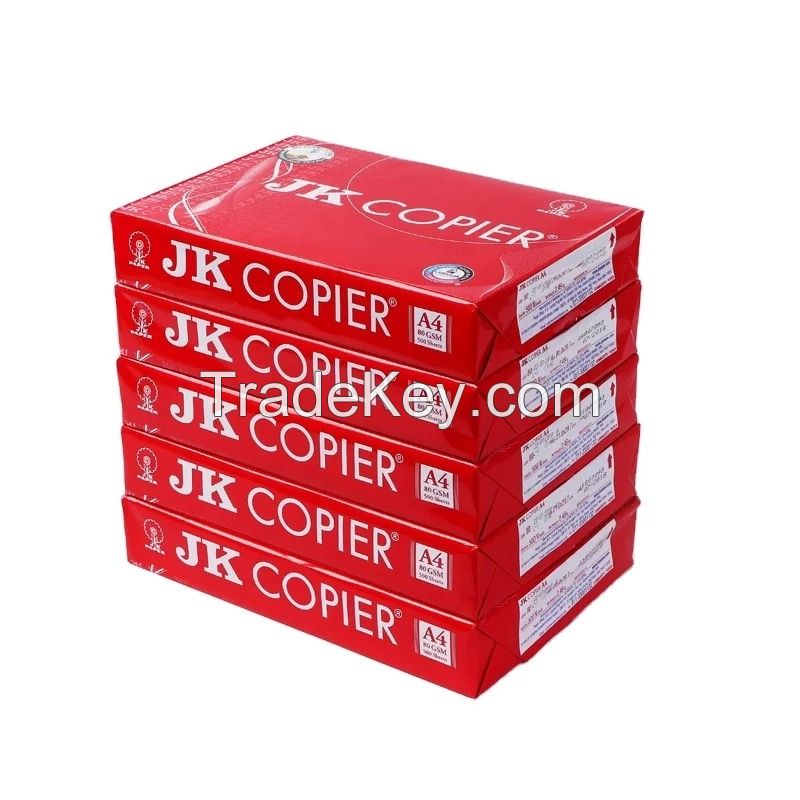  JK A4 Paper Price A4 size copy copier paper 80 gsm / white paper 500 Sheet Per Ream for sale