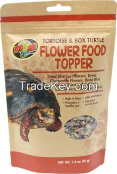 Indian star tortoise with pet food