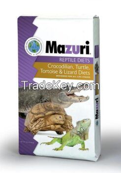 Redfoot tortoise with pet food
