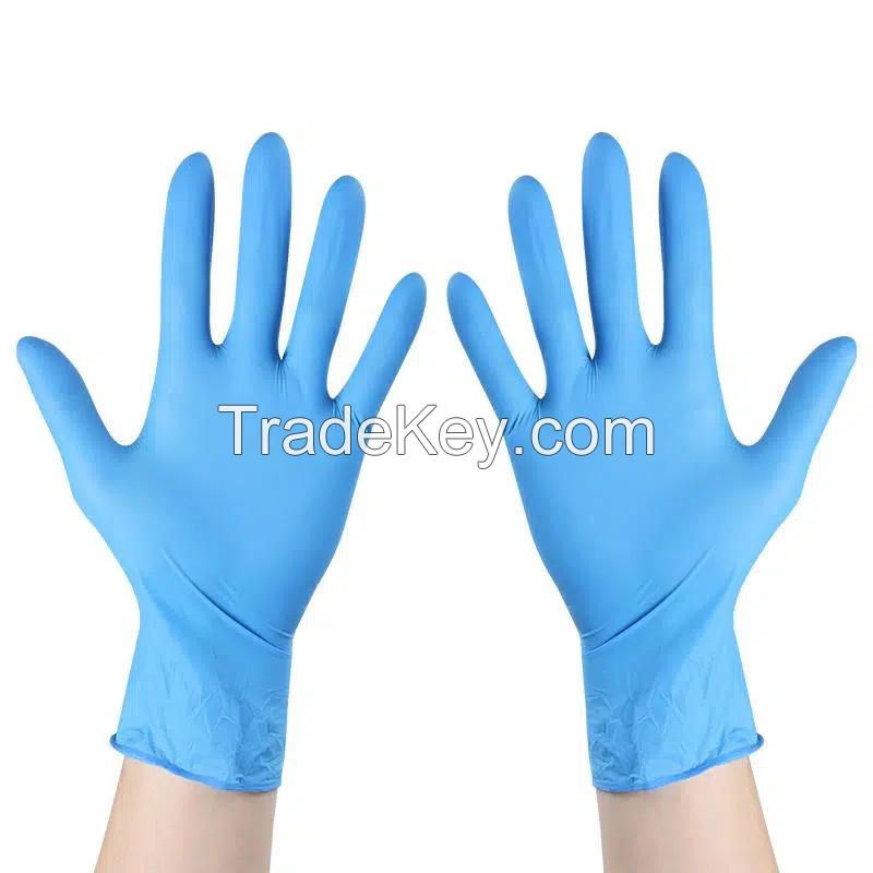 Water Proof Powder Free Disposable Nitrile Gloves Printed with logo