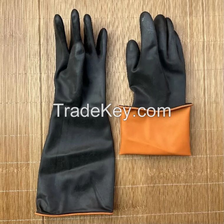 30cm 35cm 45cm 55cm 80cm Long Cuff Elbow Length Industrial Chemical-resistant protection Gloves Guantes De Latex