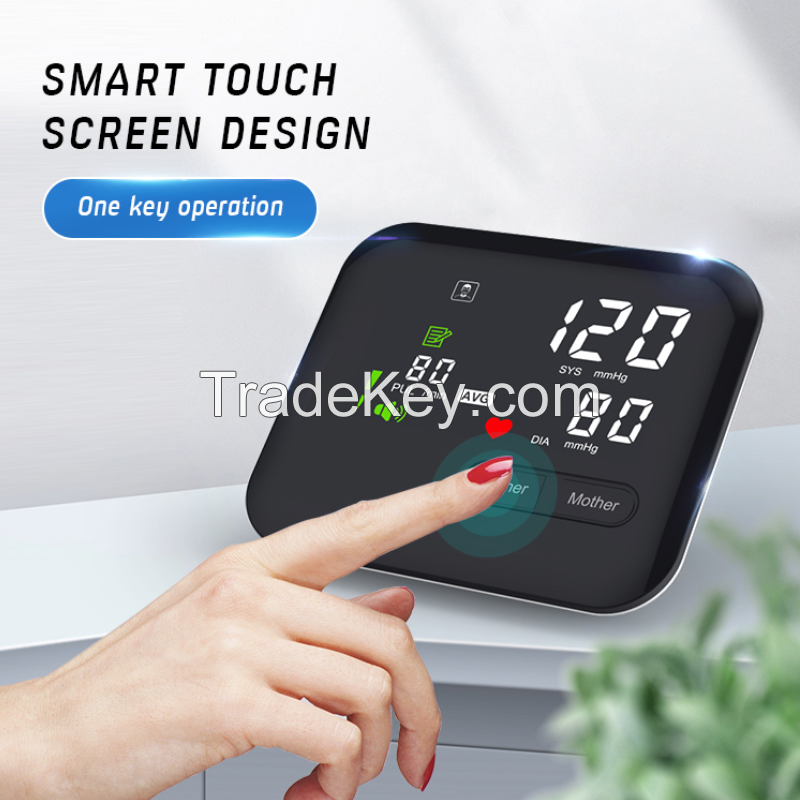 New Upper Arm Digital Tensiometro Voice Touch Display Electronic Automatic Rechargeable Blood Pressure Meter Medical BP Monitor
