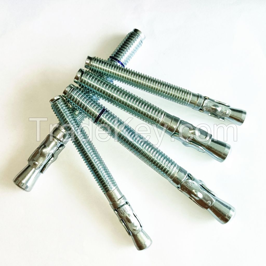 Wedge Anchors Bolt Blue Zinc Plated Carbon Steel Expansion Through Bolts Factory Manufacturer China