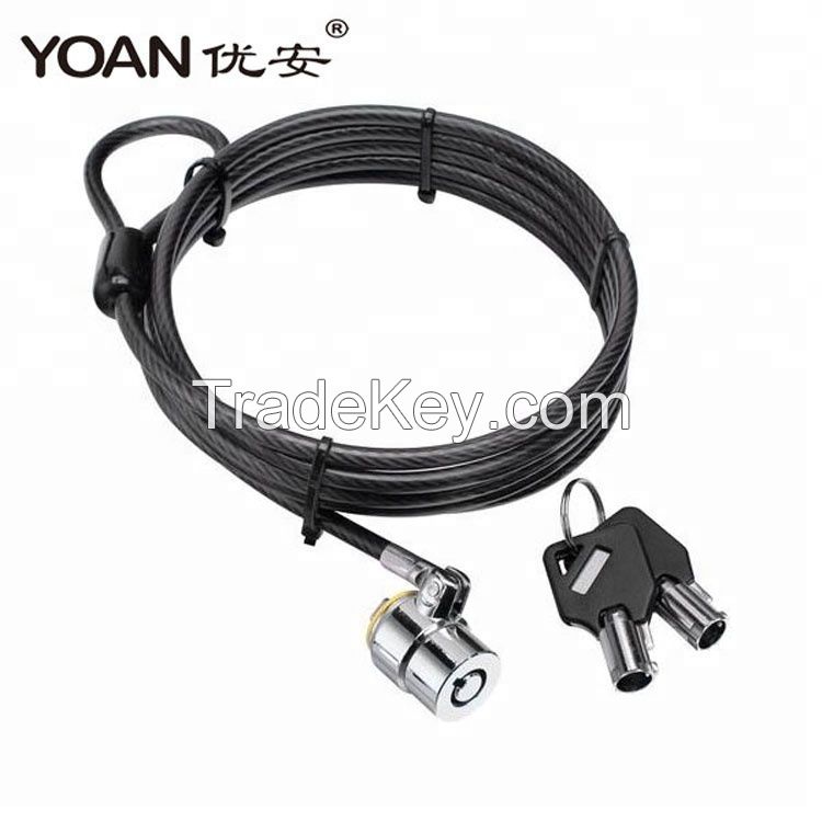 High security pc anti theft cable wire computer lock for laptop