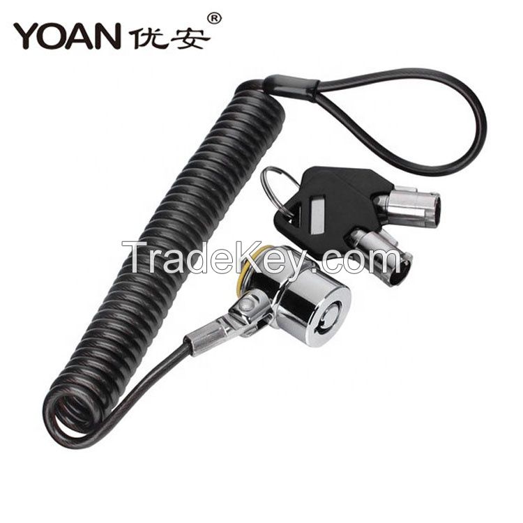 Top Quality Anti Theft Cable Wire Computer Laptop Cable Lock With Keys