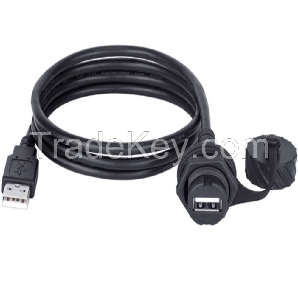 ourdoor application IP67 rated waterproof usb Type A female weatherproof extension cable