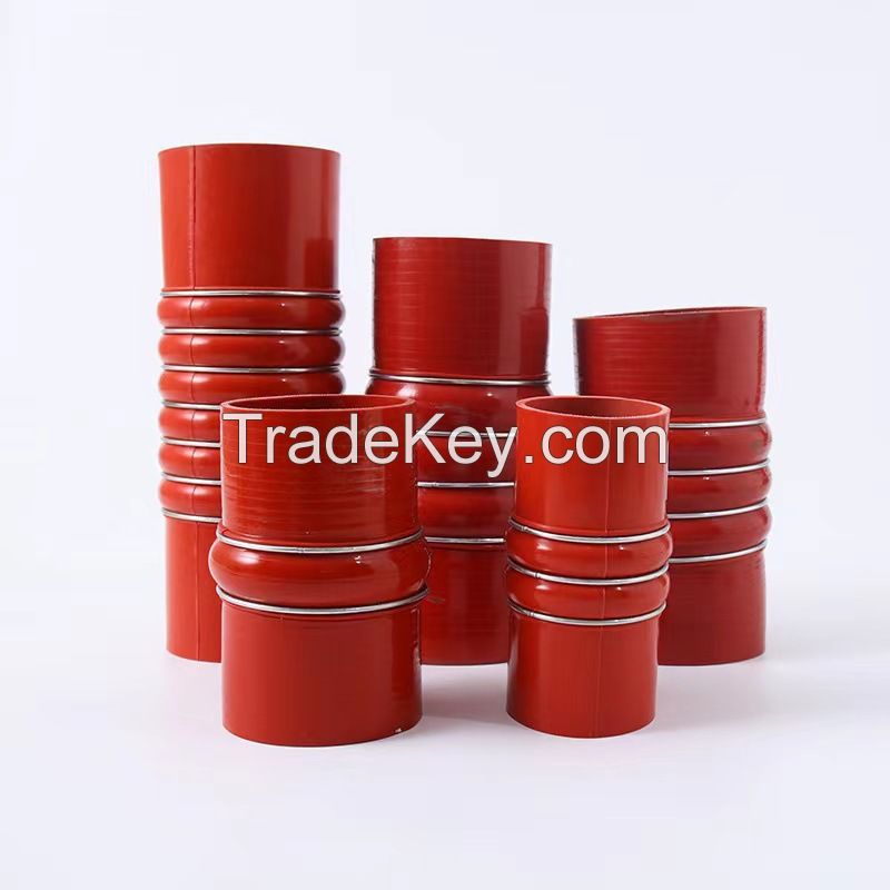 Hump silicone hose with reinforcement