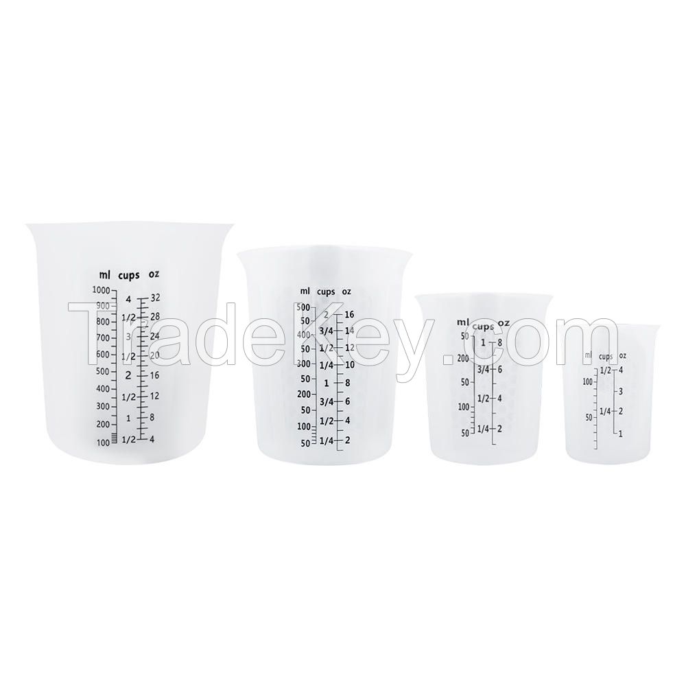 125 250 500 1000ML Silicone Measuring Cup For Jewelry Crystal Scale Resin Glue Molds Kitchen Tools Accessory