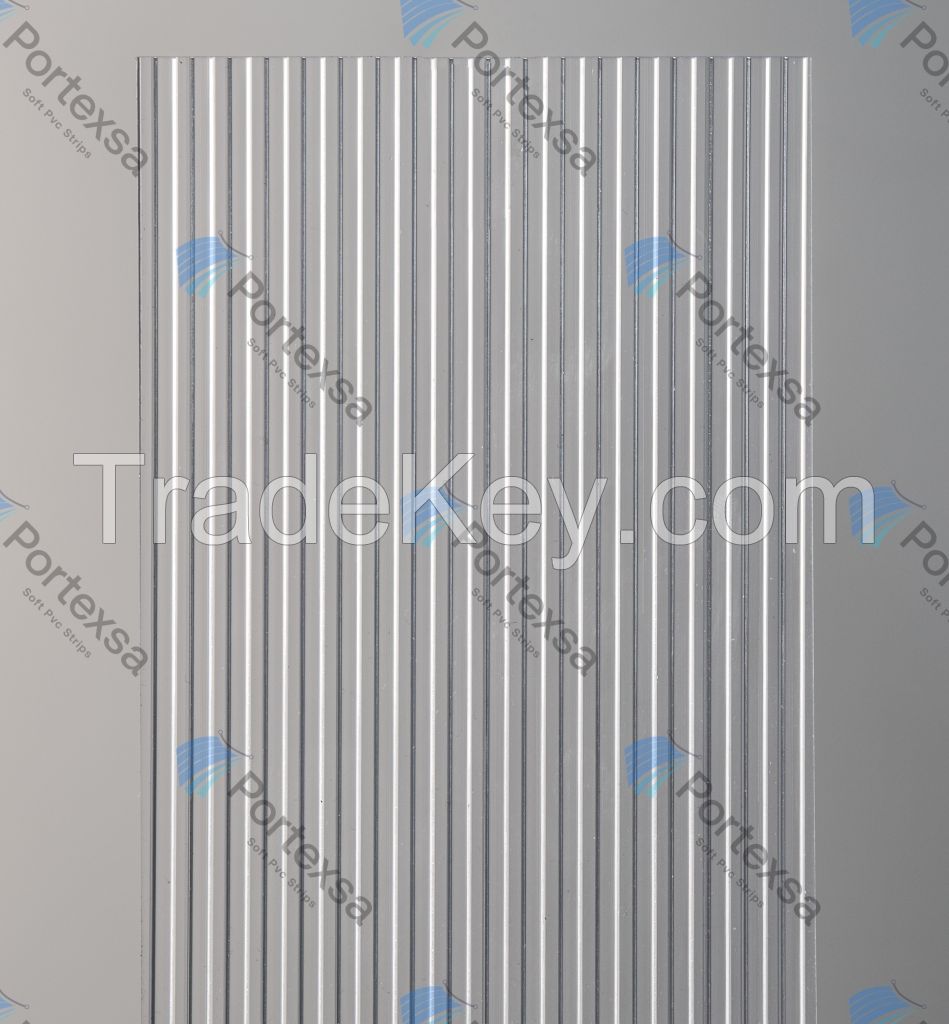 RIBBED CLEAR SOFT PVC STRIP