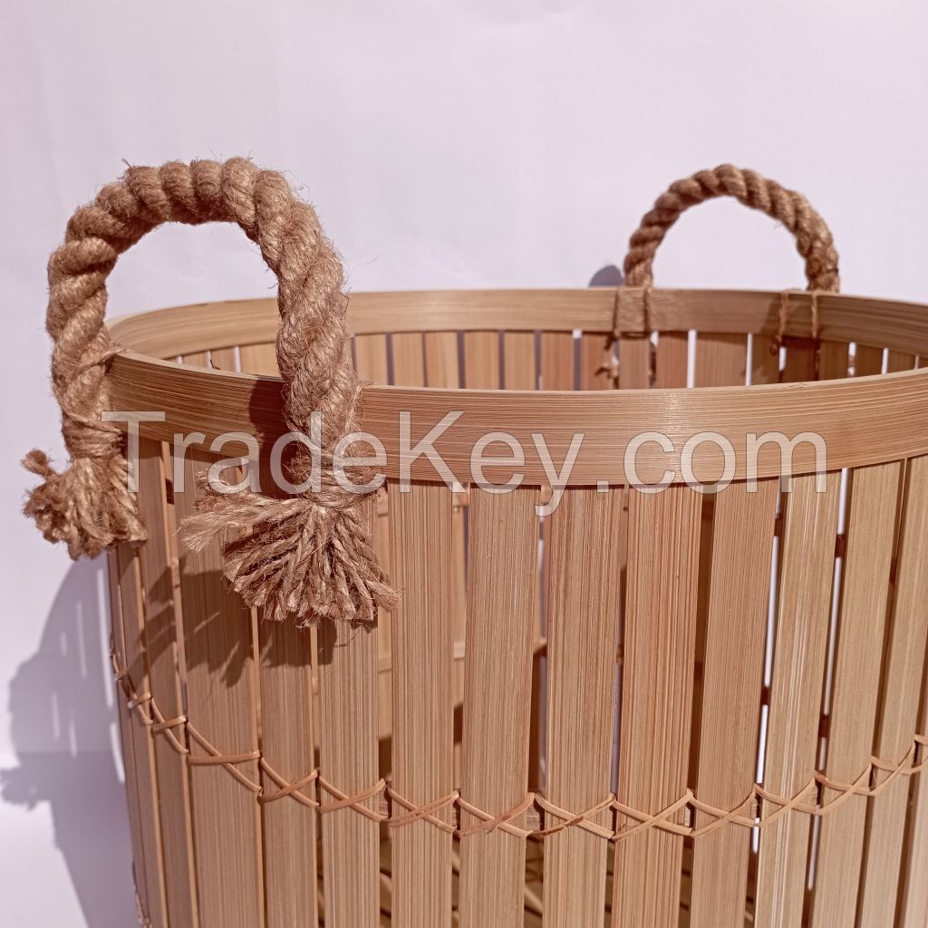 Bamboo Basket With Handle