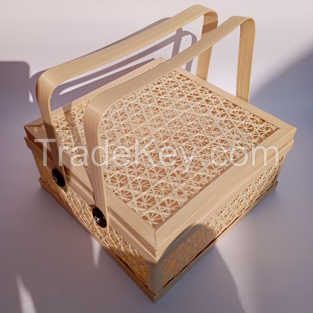 Bamboo Hamper With Handle