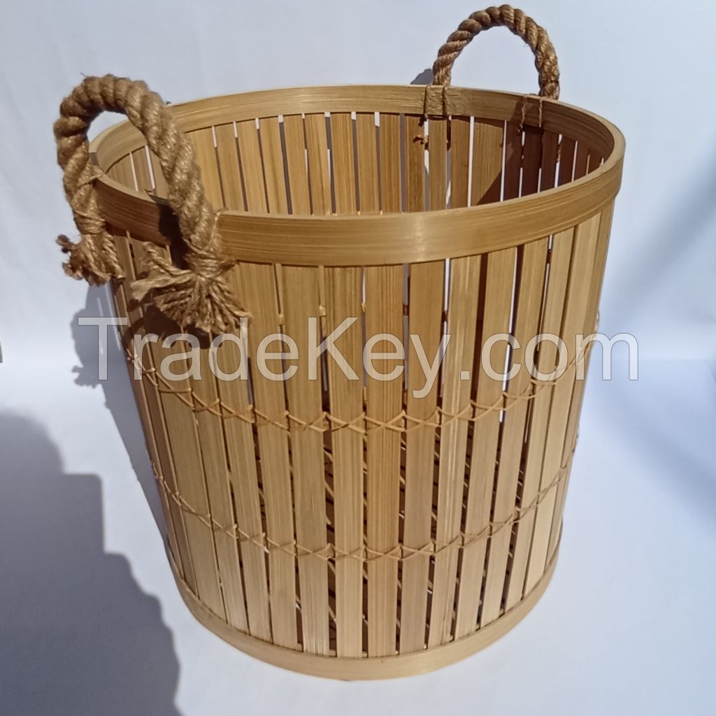 Bamboo Basket With Handle