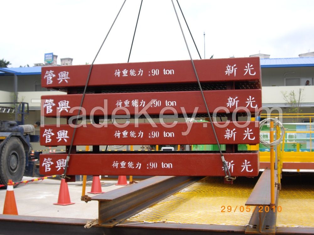 The metrodeckused for temporary bridge and temporary road-surface .