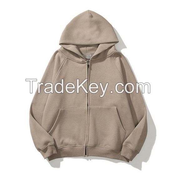 Custom 100% Cotton Fabric Mens Hoodies Customize Blank Casual Oversized Hoodie Printing Embroidery Logo For Unisex
