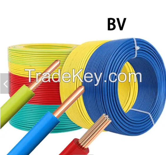 Flame Retardant  Fire-resistant Bv Copper Core Pvc Insulated Cable  For For Household Use