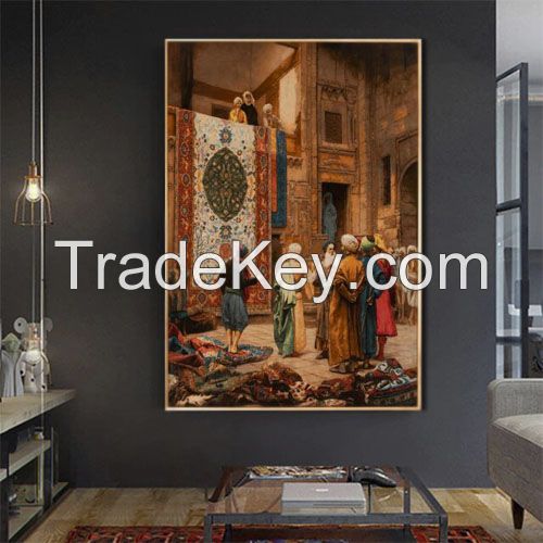 The Bazaar of Cairo Tabriz Hand-Woven Wall Rug | AG-636