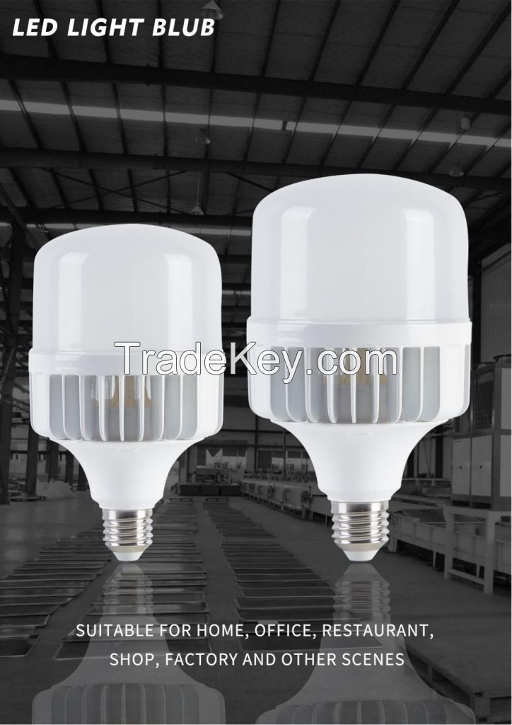 Factory Direct LED Light LED Die-Casting Aluminum E27/E26 IC T Bulb 20W 30W 40W 50W 60W 70W 80W for Indoor Lighting