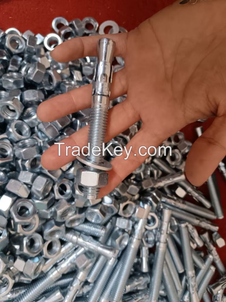 M6-M24 Wedge Anchors steel Q235 with Zinc Plated. BZP, YP