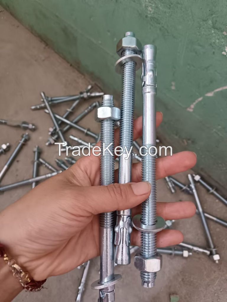 M6-M24 Wedge Anchors steel Q235 with Zinc Plated. BZP, YP