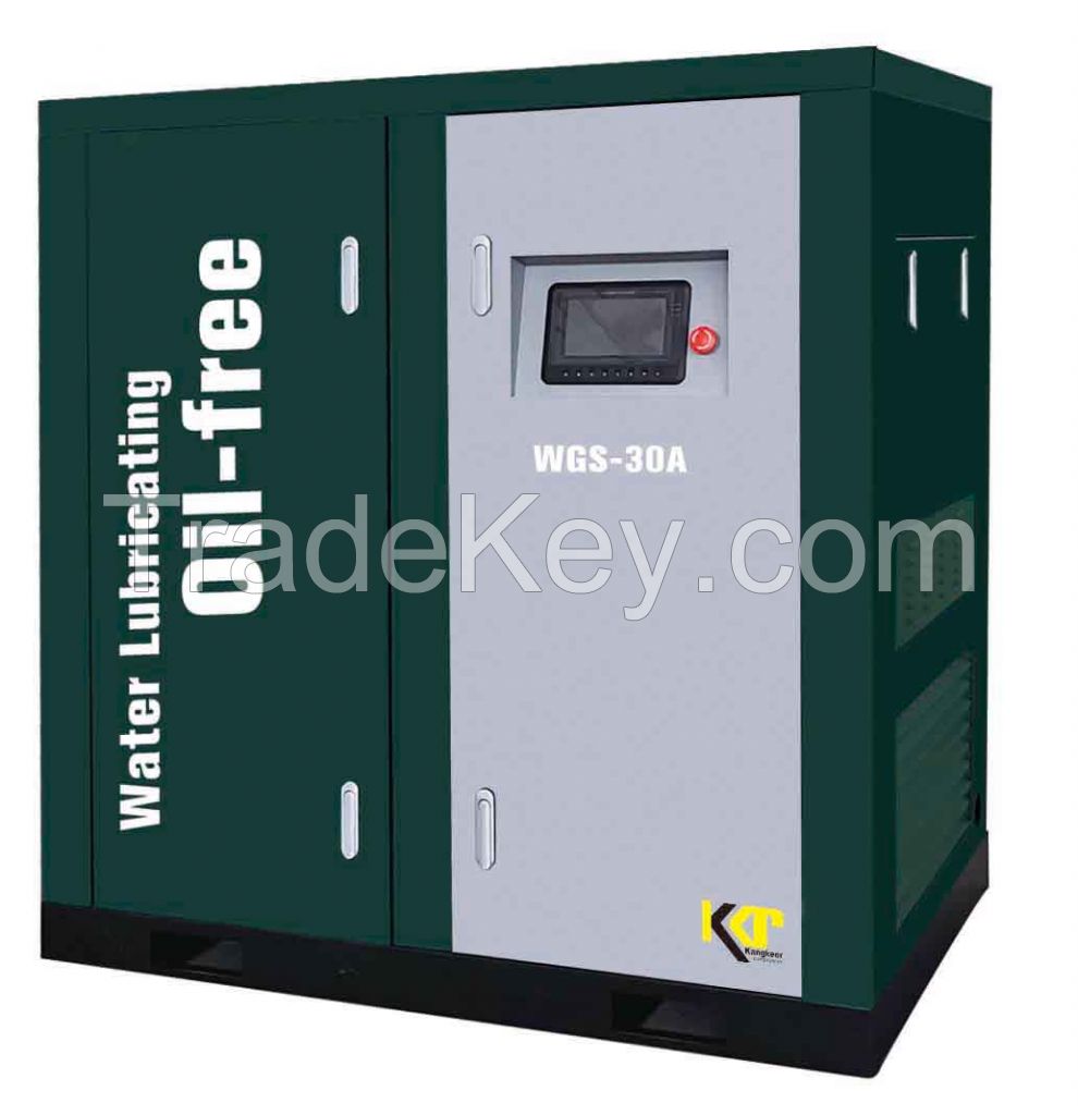 water lubricating oil-free screw air compressor