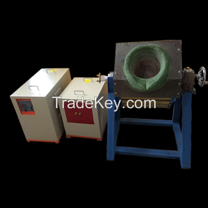 Melting furnace for induction heating  smelting gold , silver, copper , steel , iron , steel stanless