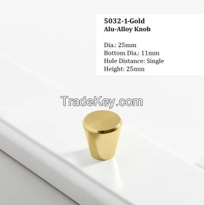 Gold Aluminum-Alloy Furniture Knob