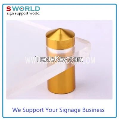 Widely Used Pointed Cap Aluminum Through Standoffs/Glass Hardware