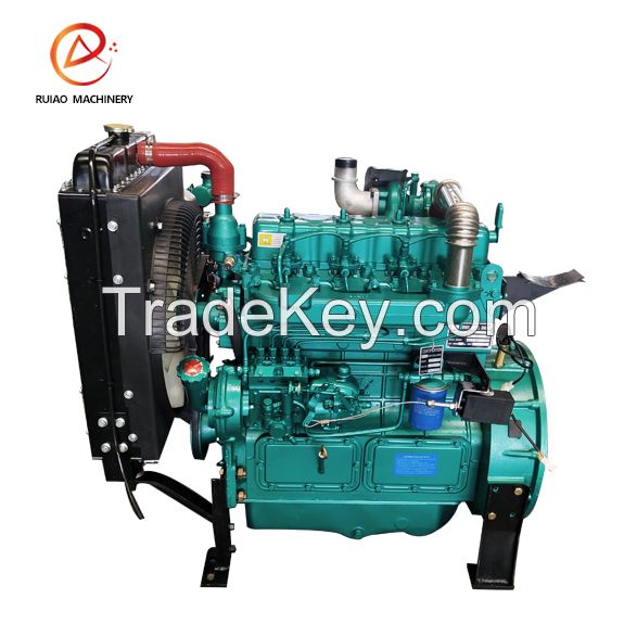 New Ricardo Water Cooled Double Cylinder 2/4/6 Multi Cylinder 4 Stroke Generator Genset Engine Electric Start Diesel Power Engine Marine Diesel Engine with CE