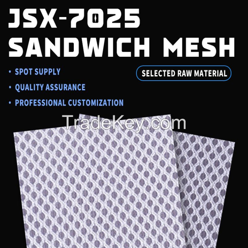 Sandwich mesh fabric is a synthetic fabric woven by a warp knitting machine