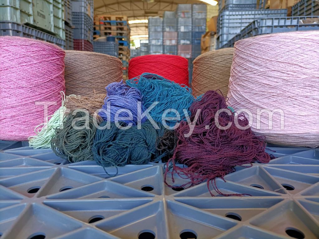 30% Wool - 20% Polyester - 50% Acrylic Weaving Yarn | Yarn Count: 2/10 Nm