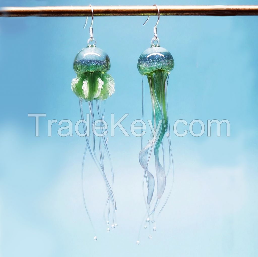 Livianla Jewelry Handmade Custom Jellyfish Earrings