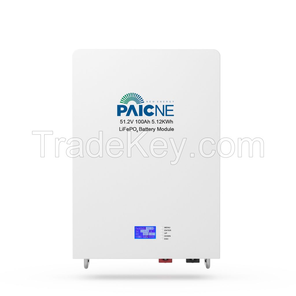 Wall mounted lithium battery solar photovoltaic power generation and storage system battery pack 48V150AH power supply
